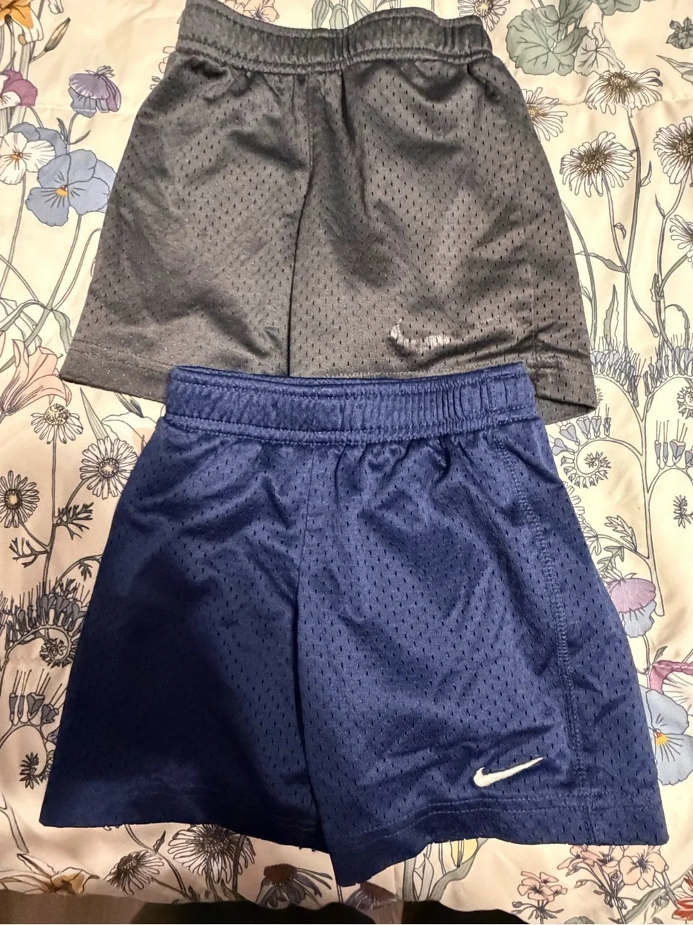 Nike Kids' Mesh Shorts in Gray and Blue